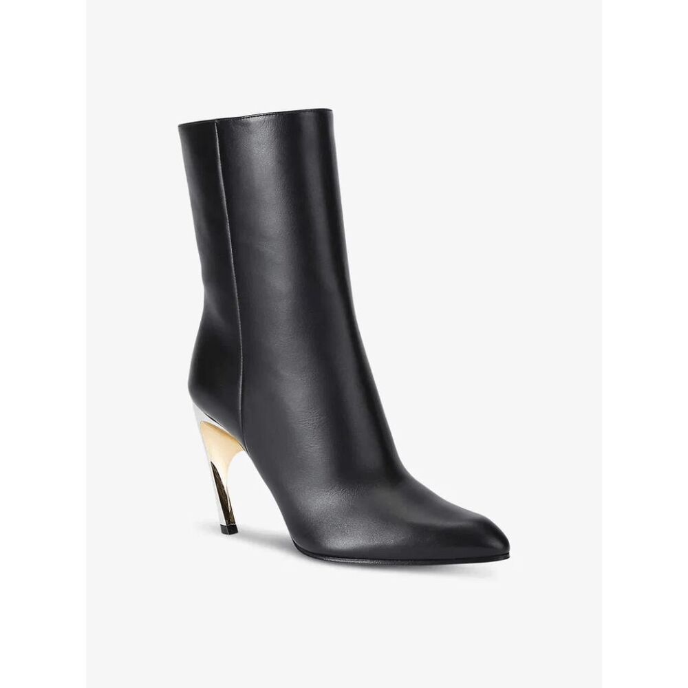 ALEXANDER MCQUEEN Armadillo Leather Heeled Ankle Boots EU39/US9 $1250